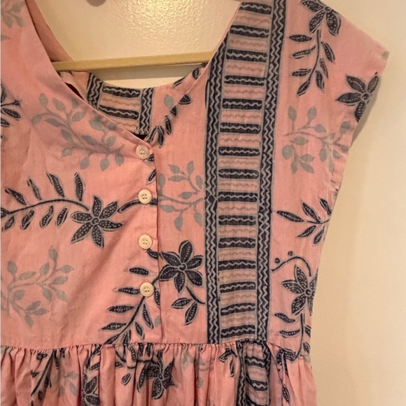 Reyn Spooner Pink and Blue Floral Vintage Tropical Hawaiian Maxi Dress sz Small - Picture 6 of 7